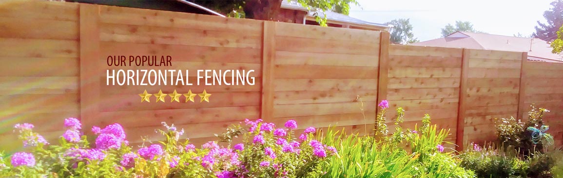 horizontal fencing in Lakewood Colorado and West Denver
